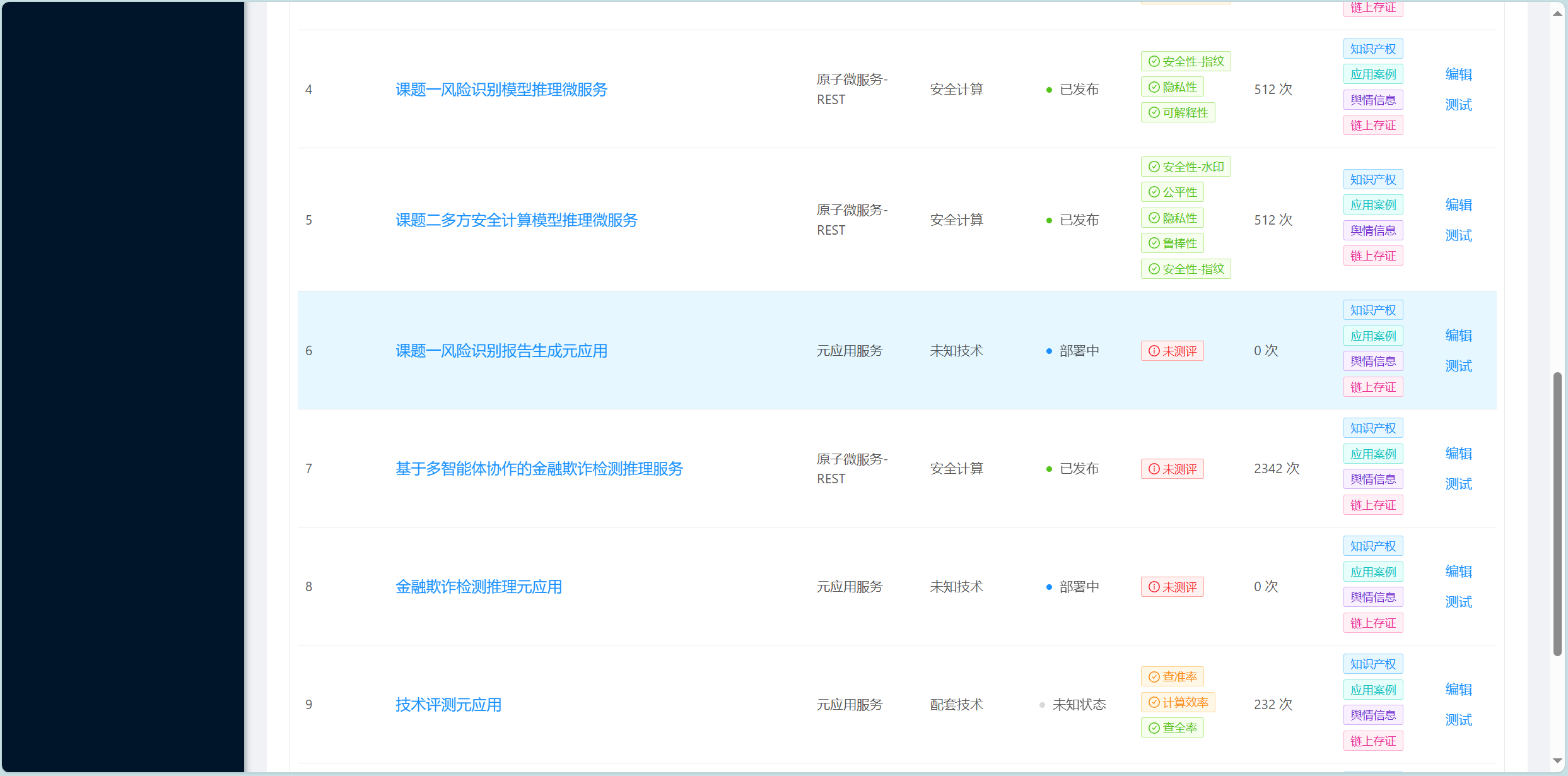 元应用预发布后总览界面-部署中